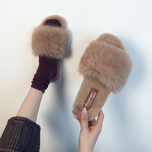 Ladies New Fashion Personality All-match Cotton Slippers