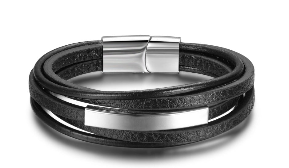 Faux Leather Bracelets For Men