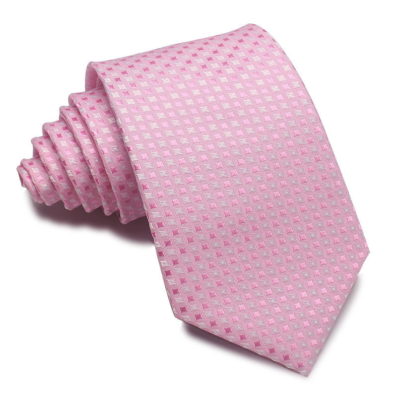 Men's 8CM Polyester Jacquard Striped Ties