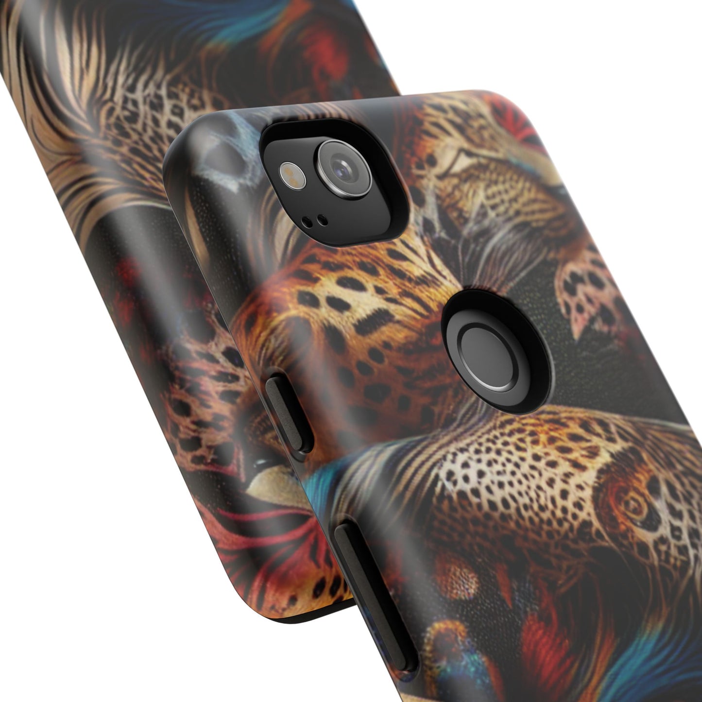 Stylish Tough Phone Case with Elegant Black and Gold Design