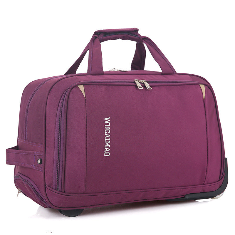 Men's Oxford Cloth Trolley Bag Leisure Travel Folding Luggage