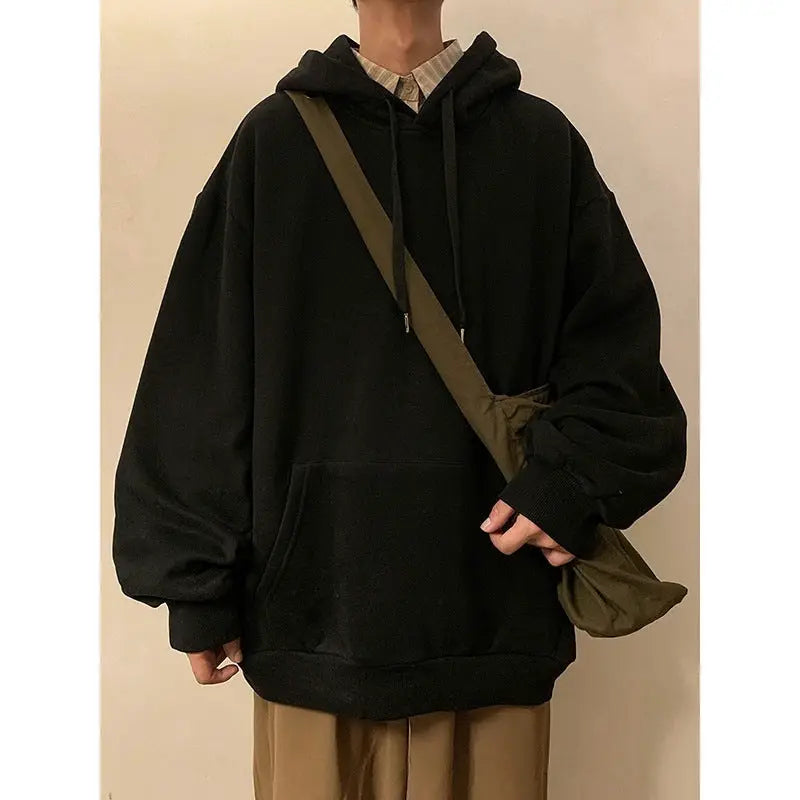 Men's Fashionable Solid Color Hooded sweatshirt by GJG Denim