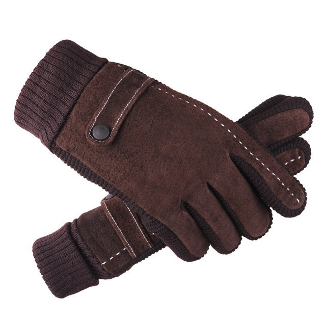 Velvet Touch Screen Windproof Gloves For Men