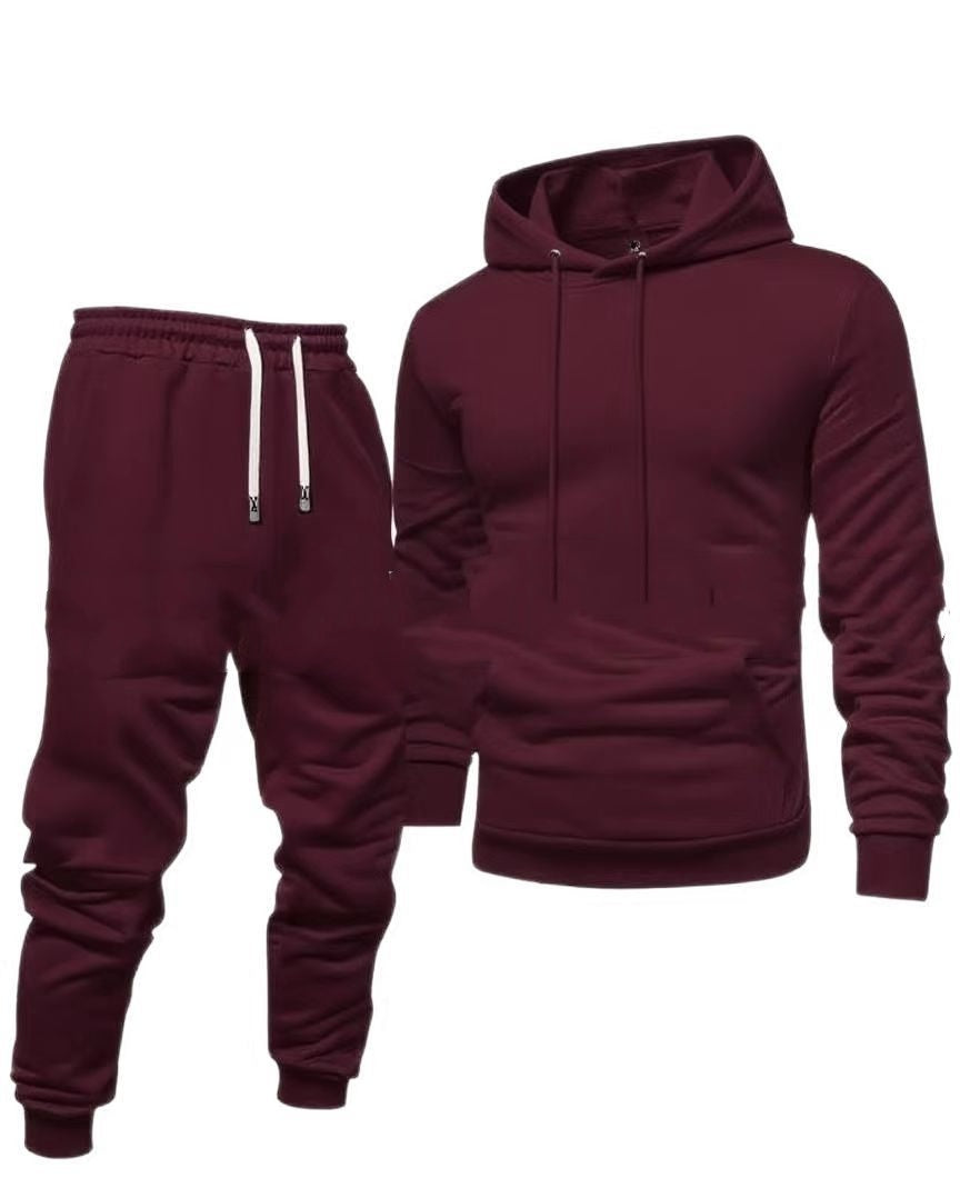 Men's Hooded Sweatshirt And Sweatpants Sports Suit