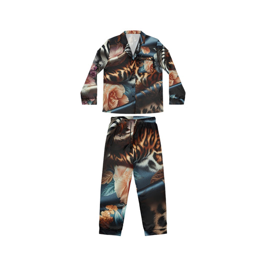 Luxurious Floral Satin Pajamas for Women, Cozy Nightwear, Loungewear Set, Perfect Gift for Birthdays, Anniversaries, Self-Care
