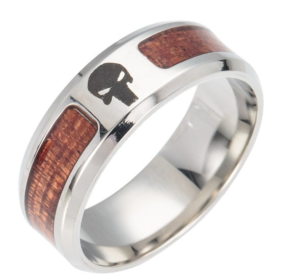 Men's Faux Wood Grain Ring