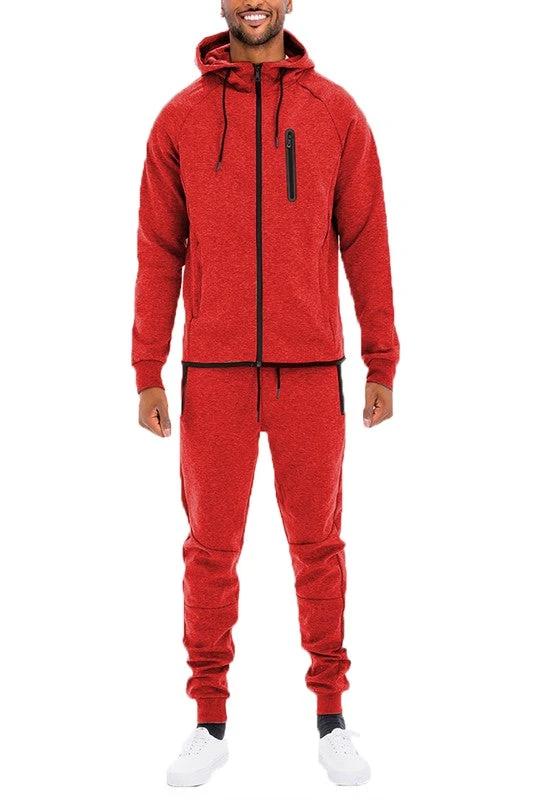 Mens Full Zip Sweat Pant Sweat Set by Little J