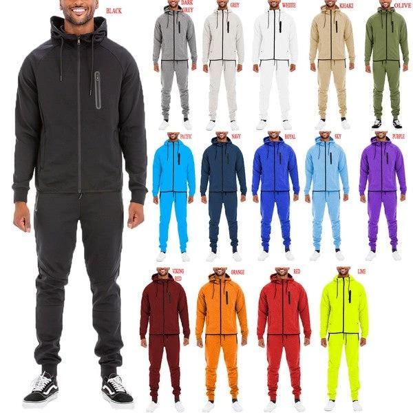 Mens Full Zip Sweat Pant Sweat Set by Little J