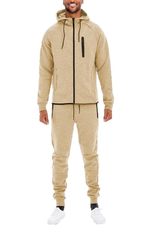 Mens Full Zip Sweat Pant Sweat Set by Little J