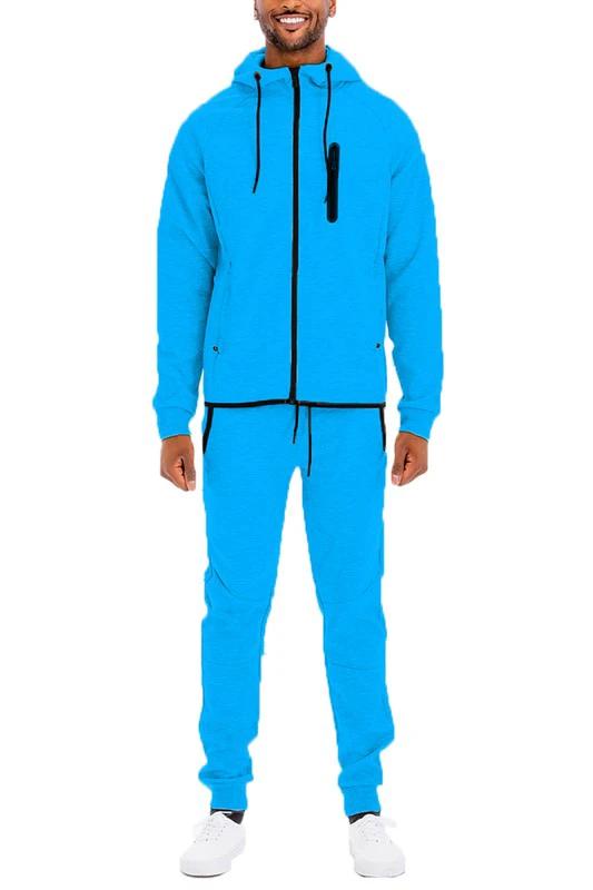 Mens Full Zip Sweat Pant Sweat Set by Little J