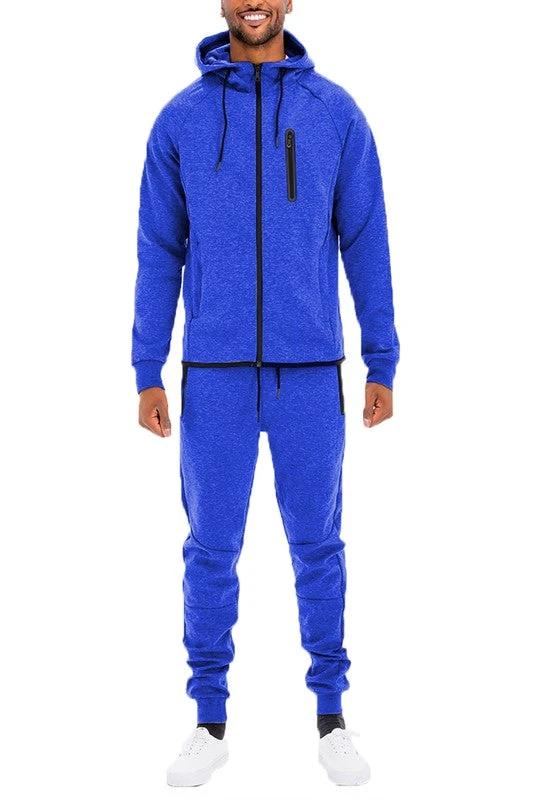 Mens Full Zip Sweat Pant Sweat Set by Little J