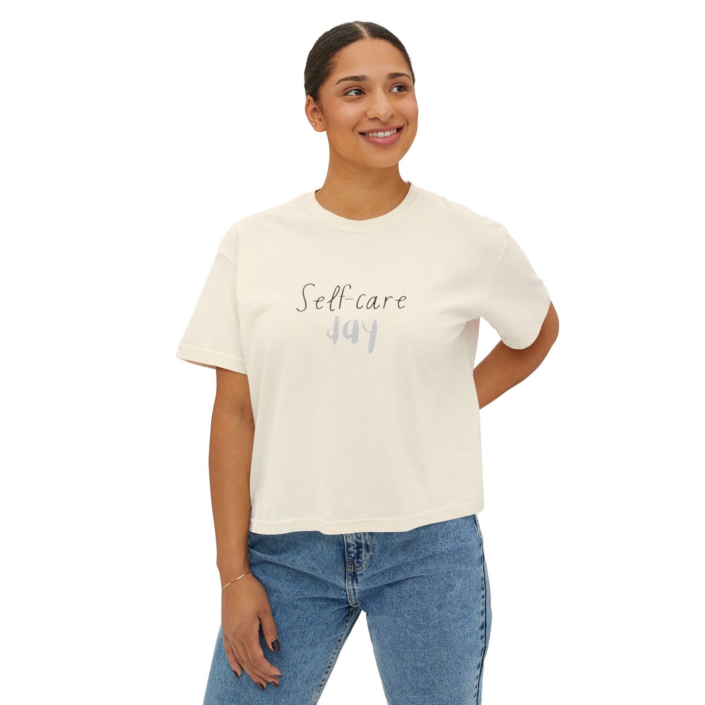 Self care day Women's Boxy Tee Self care day