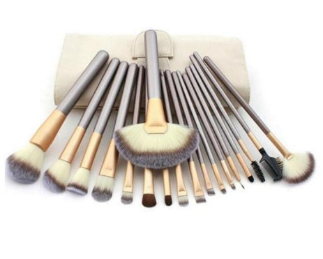 Persian Make-up Brush Suit Rice White Make Up Brush, Champagne Color Brush Handle Make-up Brush