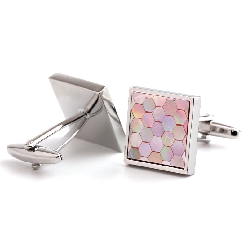 Men's Pink Shells Cufflinks