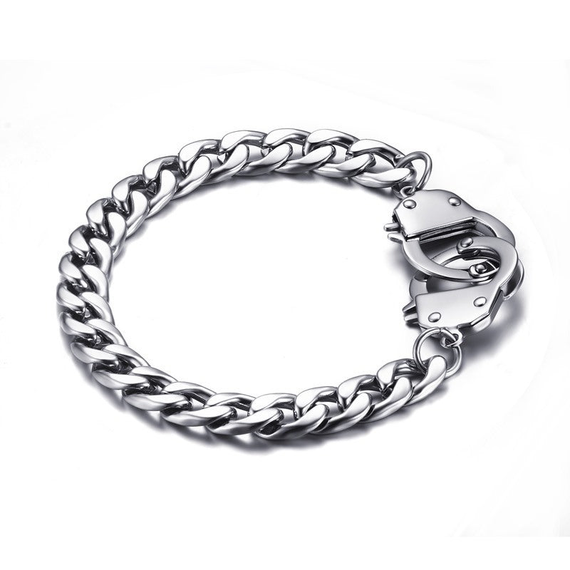Titanium Steel Handcuffs Bracelet For Men