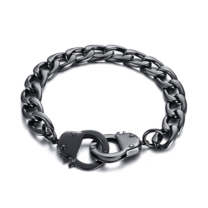 Titanium Steel Handcuffs Bracelet For Men