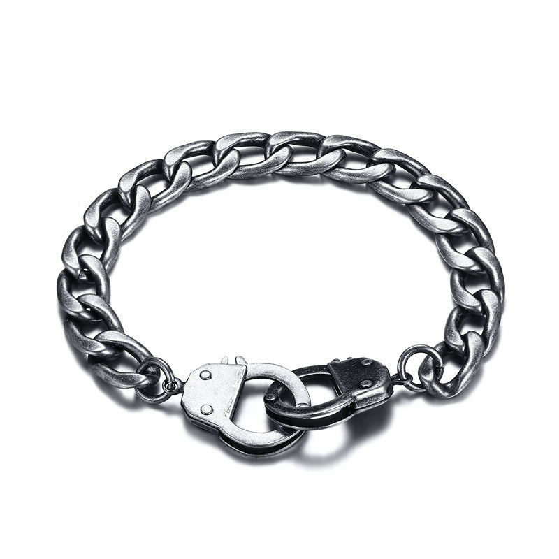 Titanium Steel Handcuffs Bracelet For Men