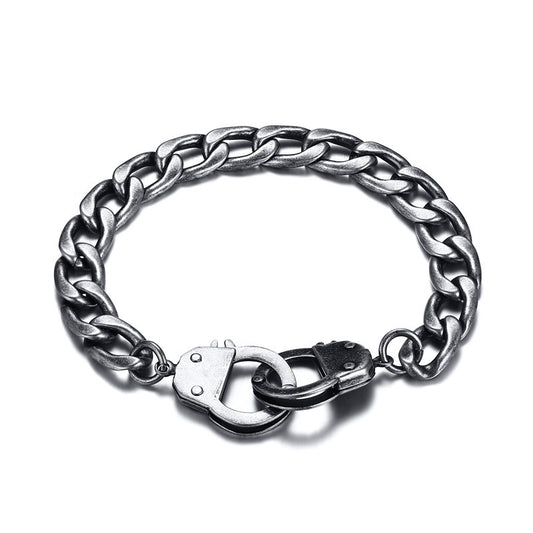 Titanium Steel Handcuffs Bracelet For Men