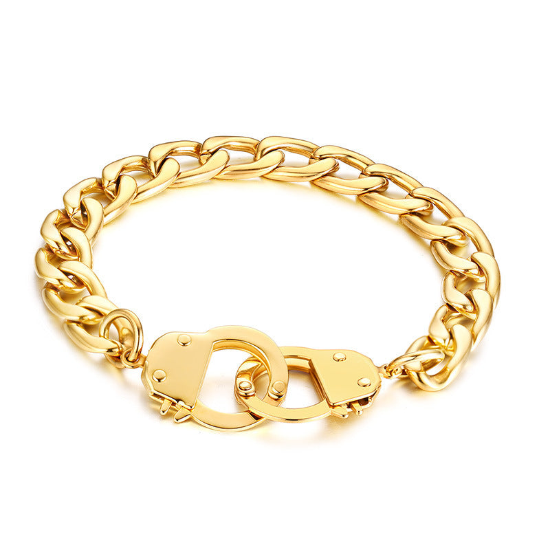 Titanium Steel Handcuffs Bracelet For Men