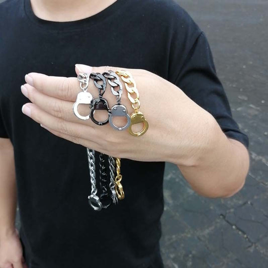 Titanium Steel Handcuffs Bracelet For Men