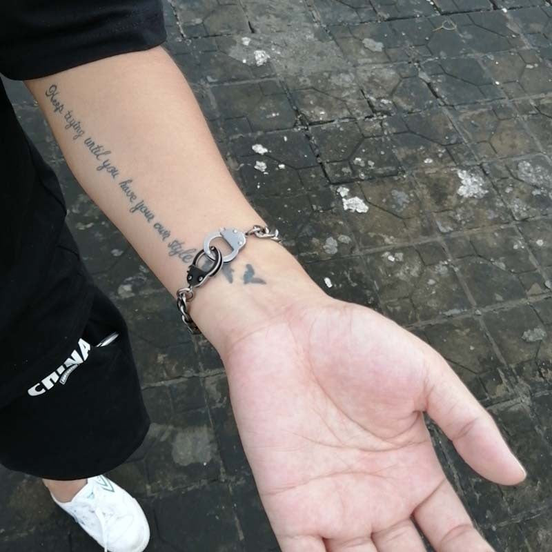 Titanium Steel Handcuffs Bracelet For Men