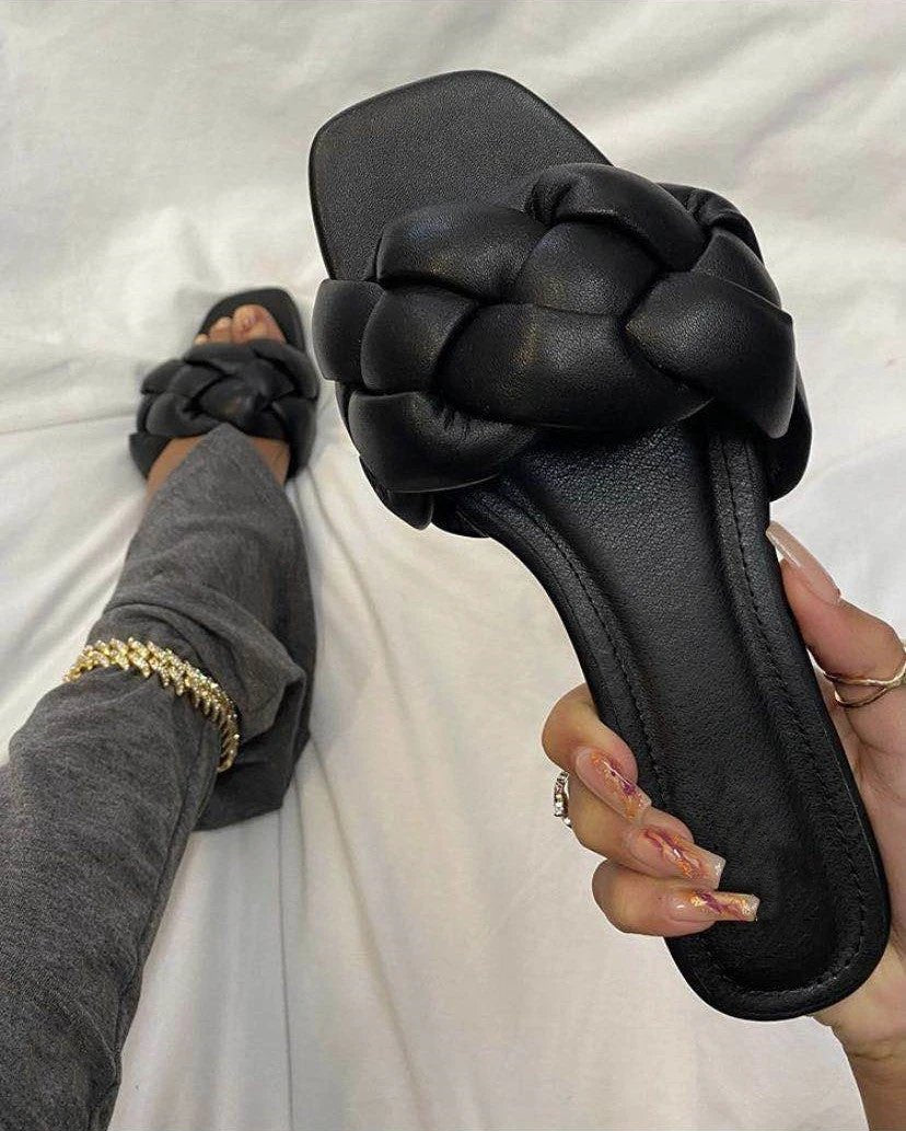 Sponge Woven Slippers Sandals Summer Women's Sandals by GJG Denim