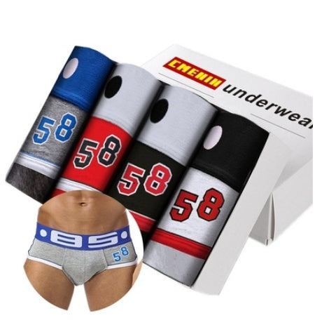 Men's Seamless Underwear Elastic Trunk Boxers