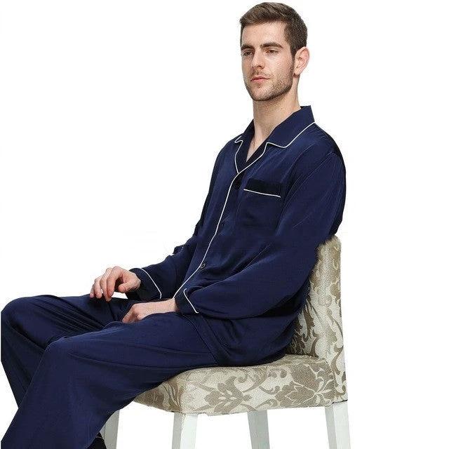 Men's Warm Pajama Set Winter Sleepwear by GJG Denim