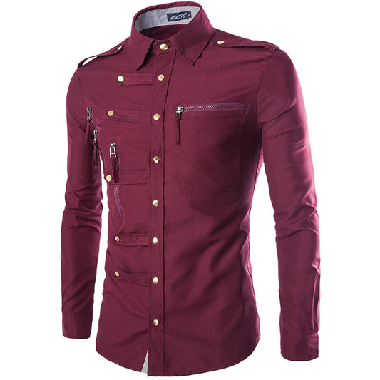 Men's Slim Fit Cotton Dress Shirt