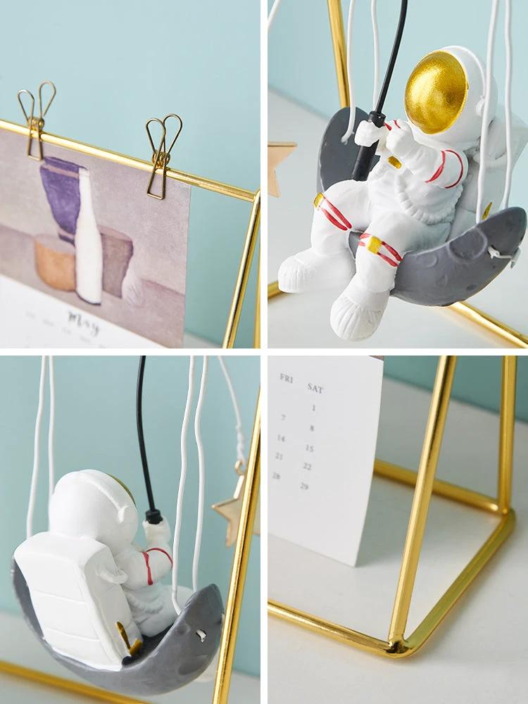 Home Decoration Accessories For Living Room Astronaut Statues Office Desk Decoration Space Man Figurines No paper calendar by GJG Denim