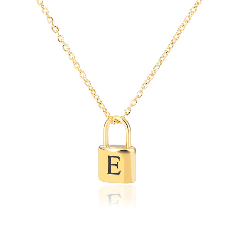 Letter Lock Necklace For Men