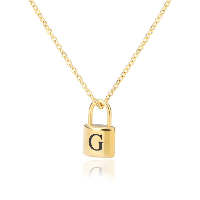 Letter Lock Necklace For Men