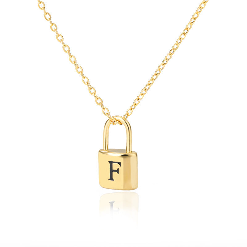 Letter Lock Necklace For Men