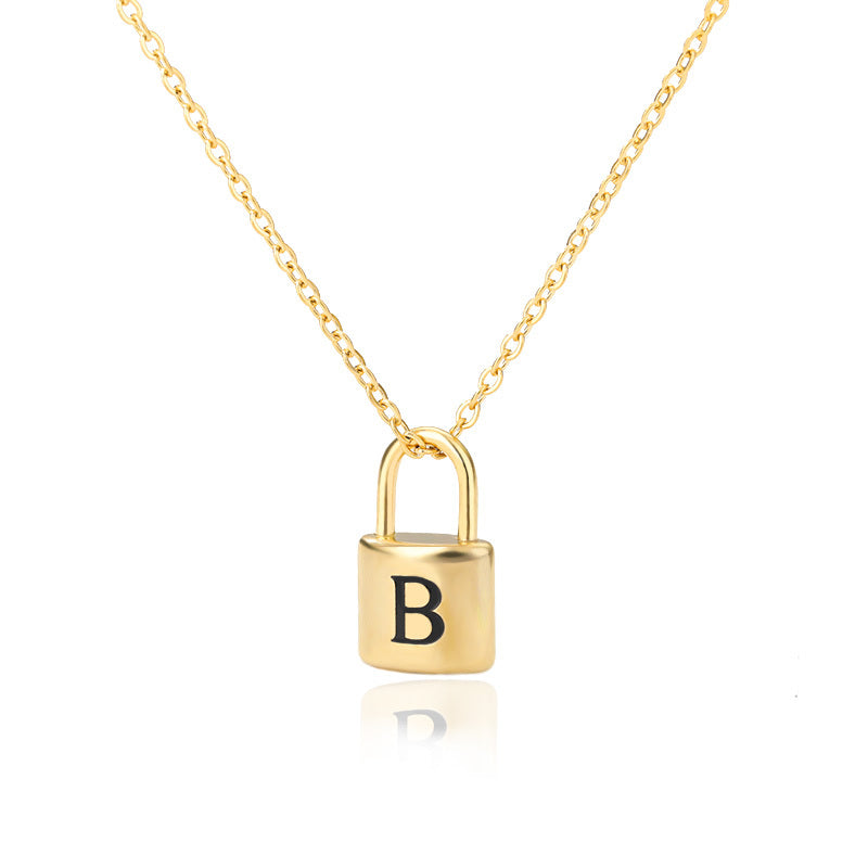 Letter Lock Necklace For Men