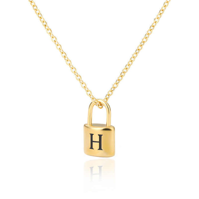 Letter Lock Necklace For Men