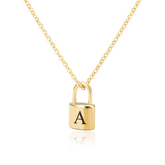 Letter Lock Necklace For Men