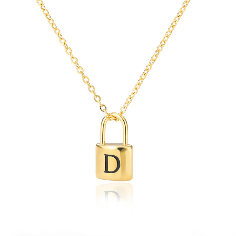 Letter Lock Necklace For Men