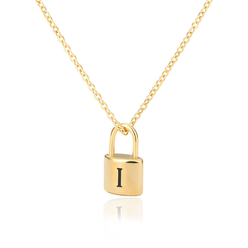 Letter Lock Necklace For Men