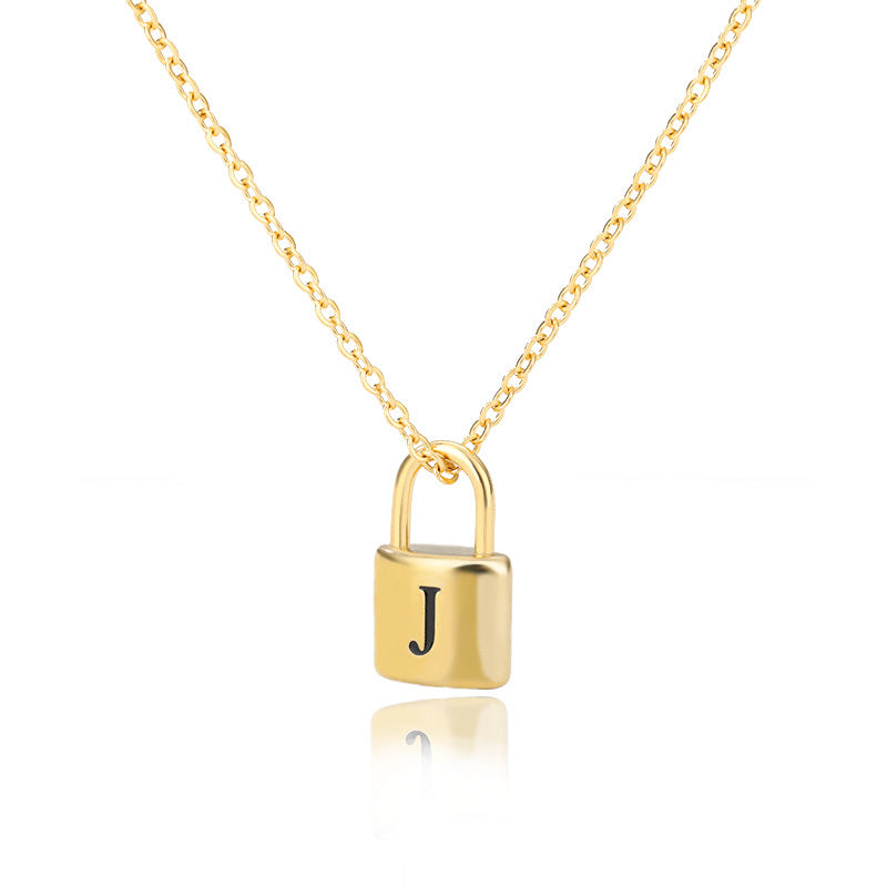 Letter Lock Necklace For Men