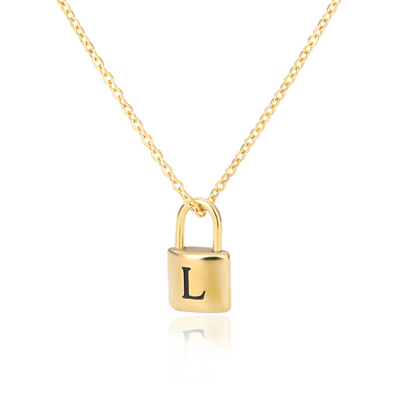 Letter Lock Necklace For Men