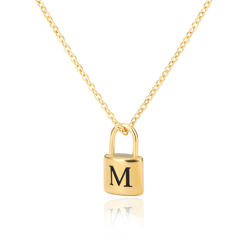 Letter Lock Necklace For Men