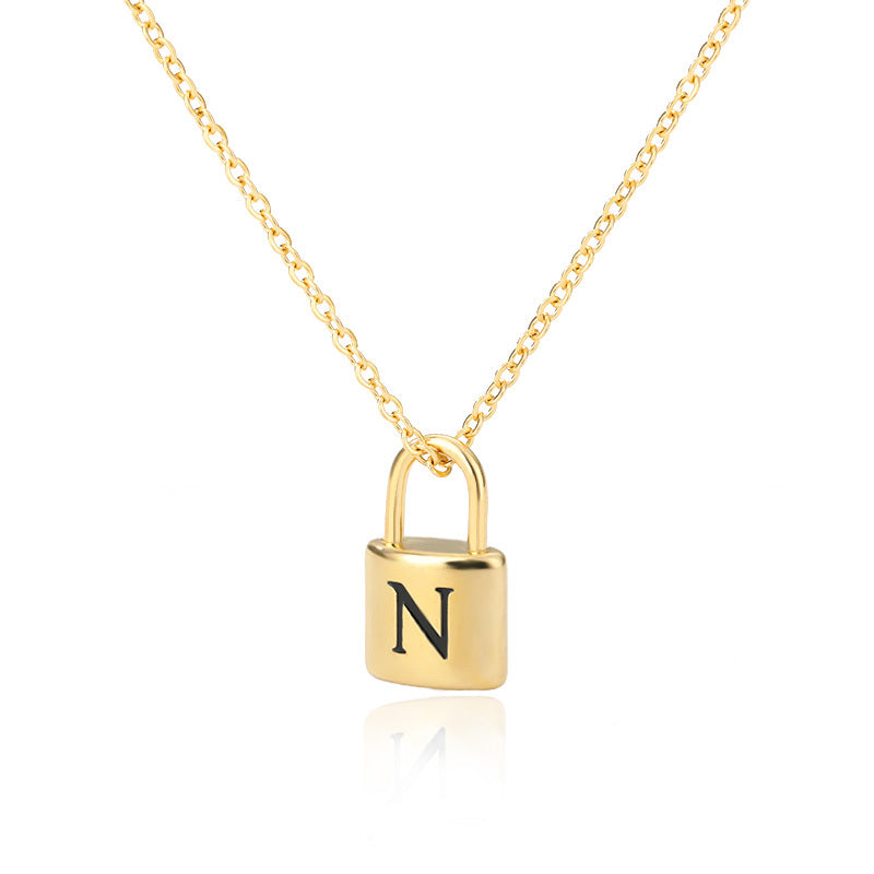 Letter Lock Necklace For Men