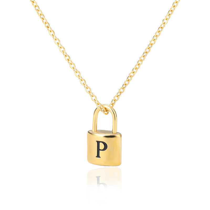 Letter Lock Necklace For Men