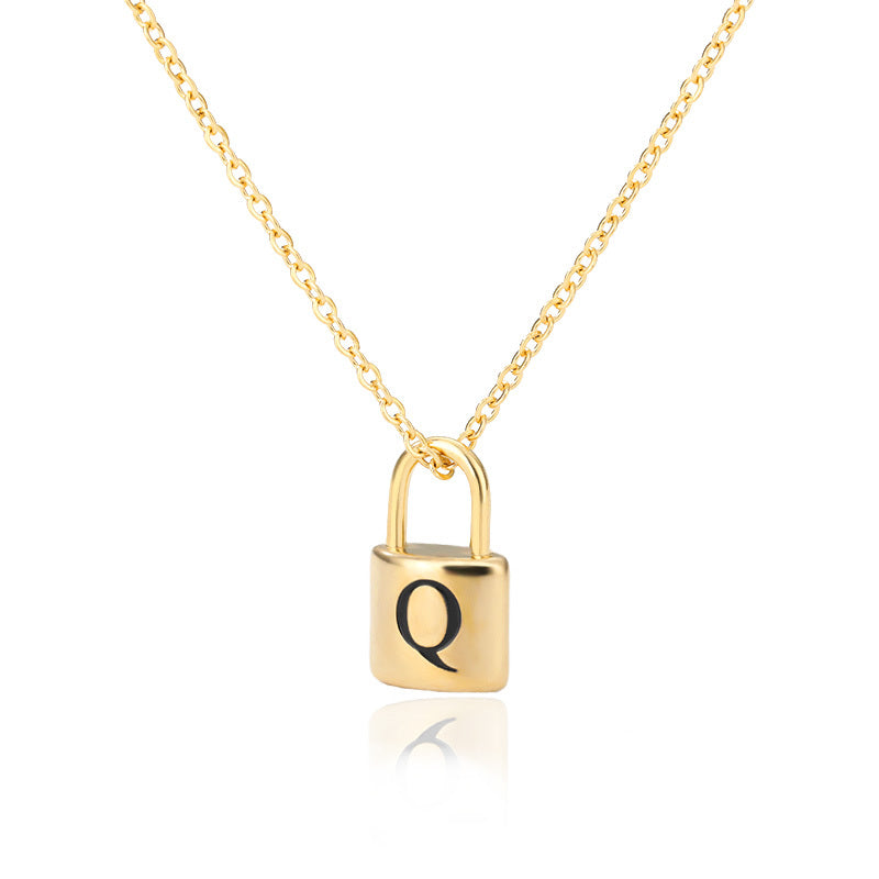 Letter Lock Necklace For Men