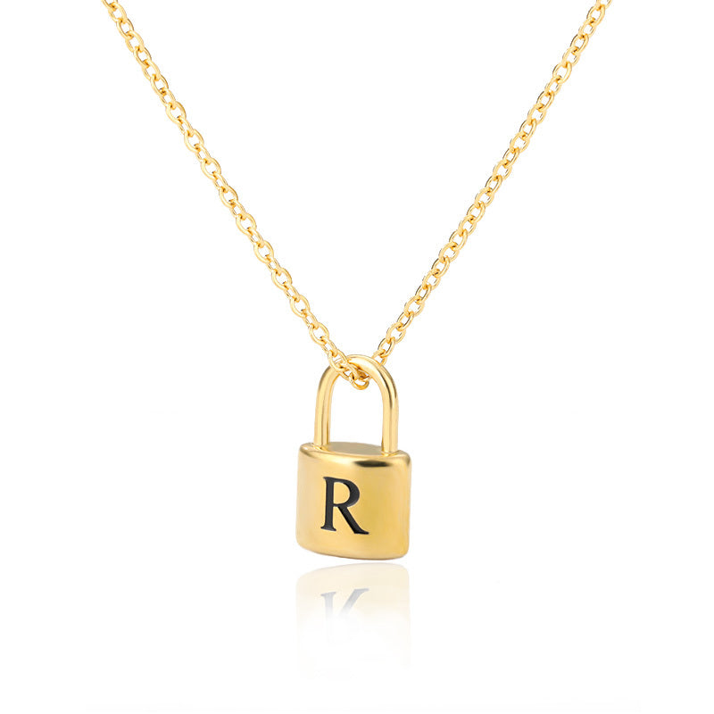 Letter Lock Necklace For Men