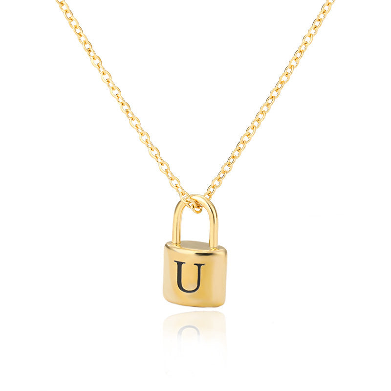 Letter Lock Necklace For Men