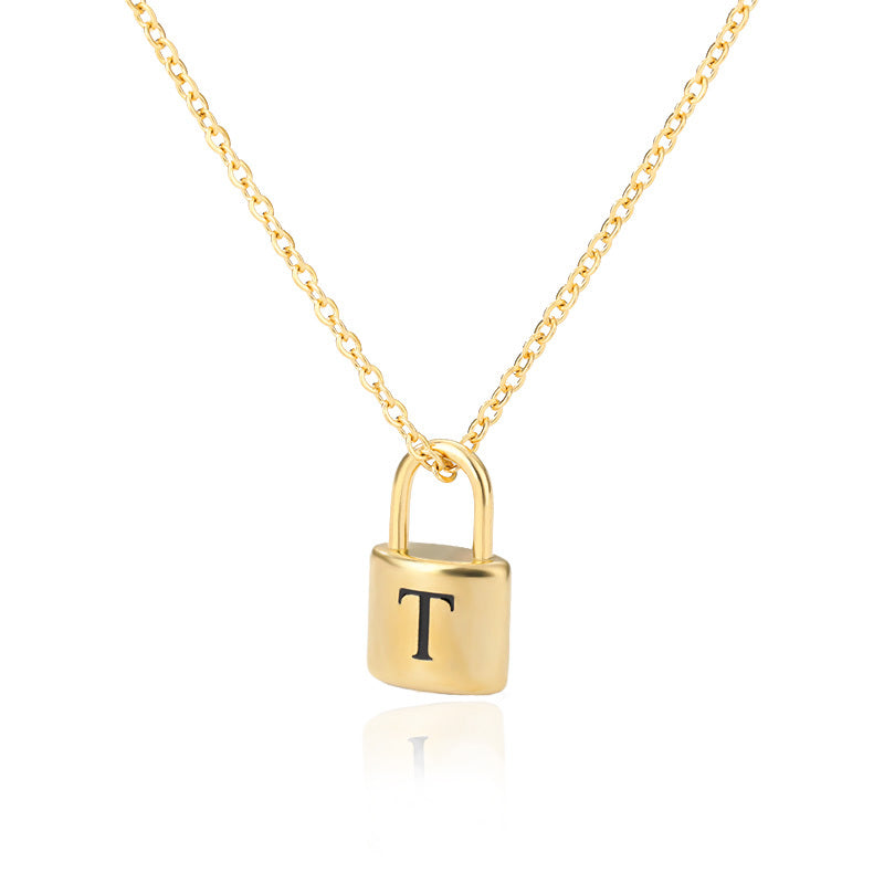 Letter Lock Necklace For Men