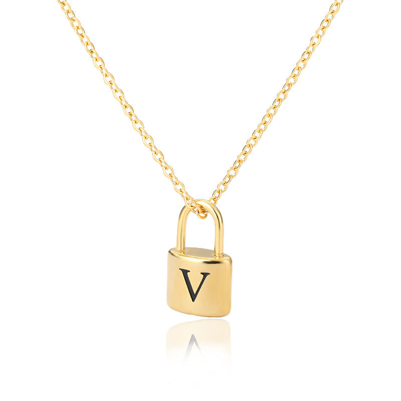 Letter Lock Necklace For Men