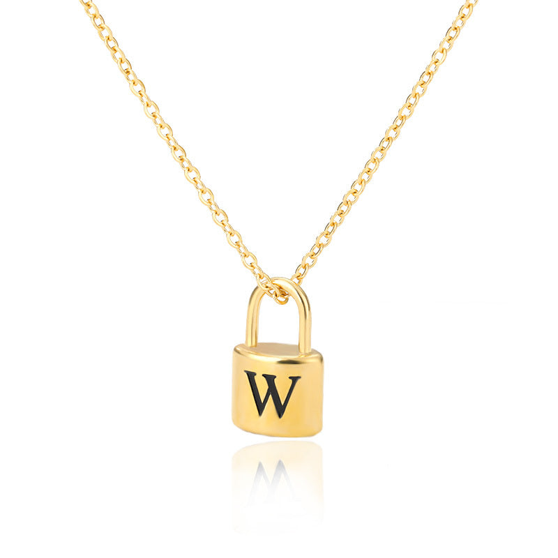Letter Lock Necklace For Men