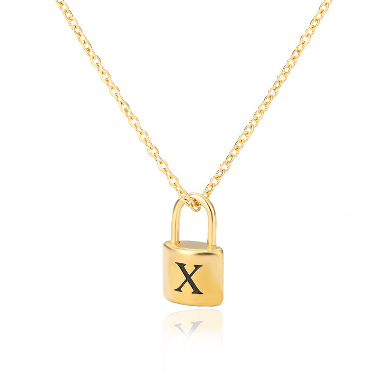Letter Lock Necklace For Men
